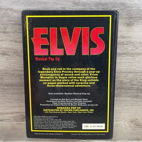 1985 Elvis Musical Pop Up Book By Bonanza 5 Double Pop-Ups (No music) - Picture 2 of 13